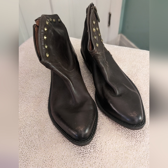 Lucky Brand brown ankle cowboy boots Womens 6 NWOT - Picture 9 of 11